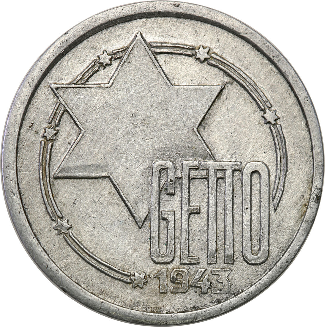 Getto Łódź. 10 Marek 1943, aluminium - odmiana